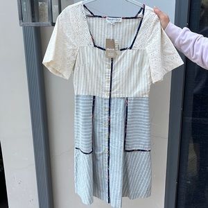 Madewell, patterned striped spring mini dress!